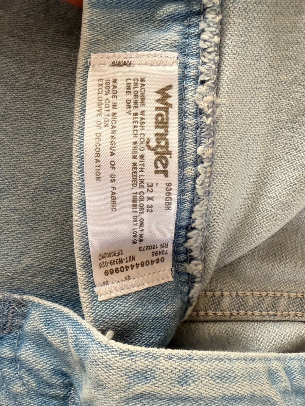 Wrangler Light Blue Denim Jeans with Branded Tag - Vintage - Picture 3 of 4